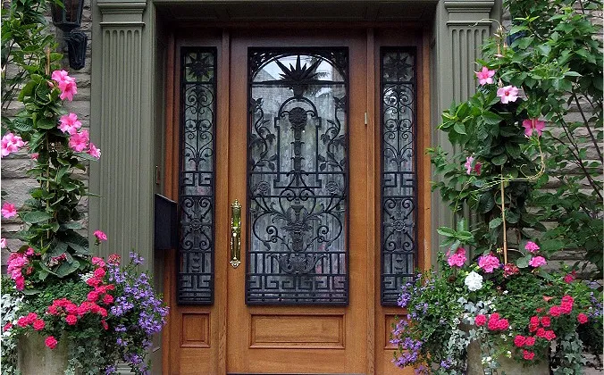 Wooden entrance doors
